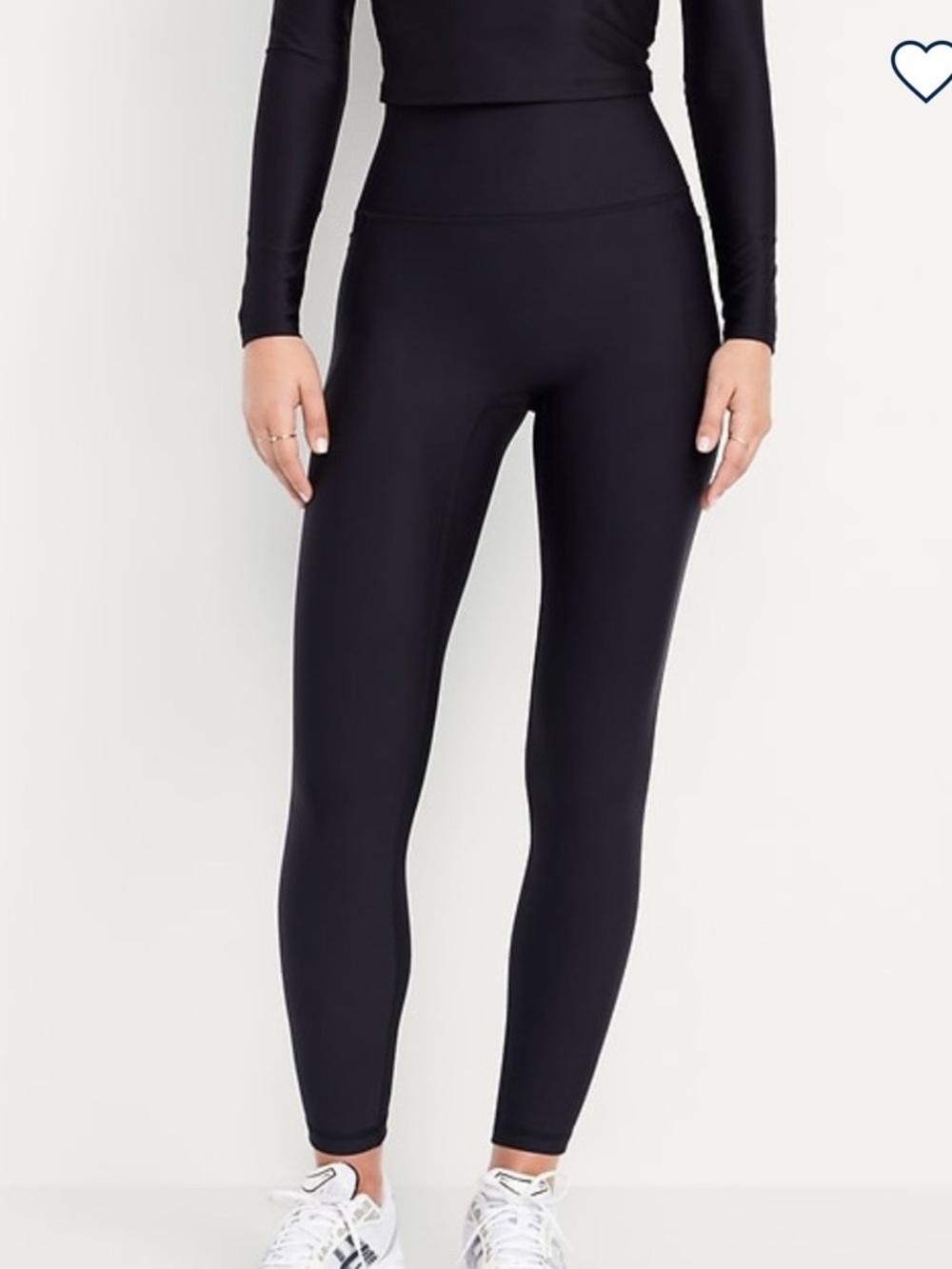 Old Navy high waisted black athletic leggings, size L. NWT, 7/8 length